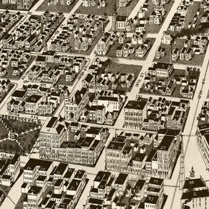 Vintage Map of Rock Island, Illinois 1889