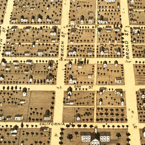 Vintage Map of Urbana, Illinois 1869