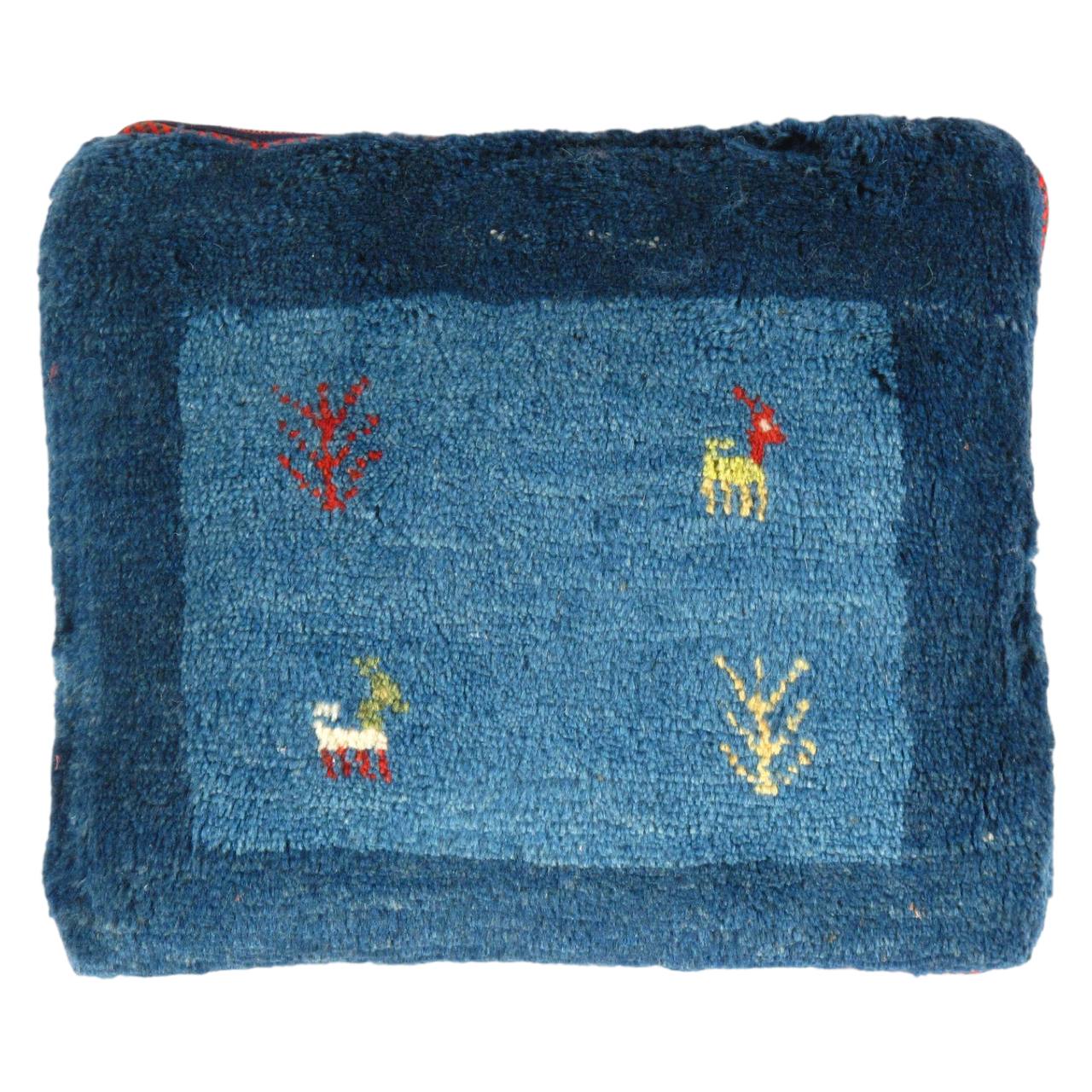 Fine Hand knotted Gabbeh pillow 16"X 16"