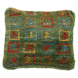 Fine Hand knotted Gabbeh pillow 16"X 16"