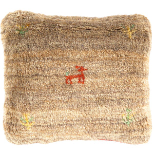 Fine Hand knotted Gabbeh pillow 15"X 16"