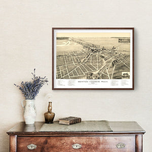 Vintage Map of Benton Harbor, Michigan 1889