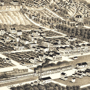 Vintage Map of Bessemer, Michigan 1886