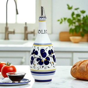 ORVIETO BLUE ROOSTER: Olive Oil Slim Bottle Dispenser