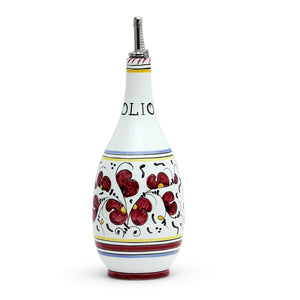 ORVIETO RED ROOSTER: Olive Oil Slim Bottle Dispenser