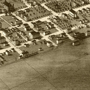 Vintage Map of Ionia, Michigan 1868