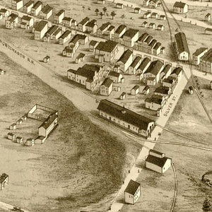 Vintage Map of Negaunee, Michigan 1871