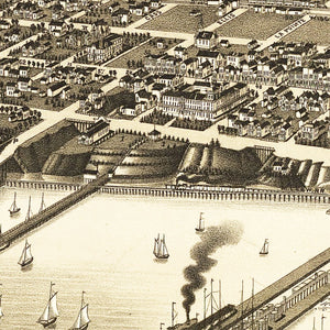 Vintage Map of Ashland, Wisconsin 1886