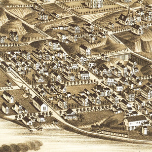 Vintage Map of Bayfield, Wisconsin 1886