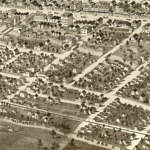 Vintage Map of Fond du Lac, Wisconsin 1867