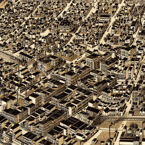 Vintage Map of La Crosse, Wisconsin 1887