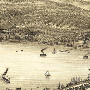 Vintage Map of Lake Geneva, Wisconsin 1882