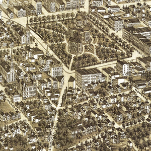 Vintage Map of Madison, Wisconsin 1885