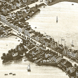 Vintage Map of Oconomowoc, Wisconsin 1885