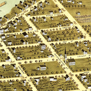 Vintage Map of Prairie du Sac, Wisconsin 1870