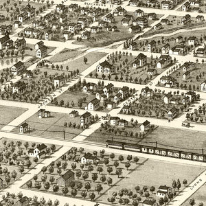 Vintage Map of Ripon, Wisconsin 1867