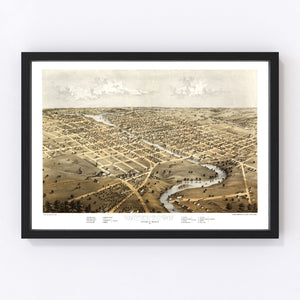 Vintage Map of Watertown, Wisconsin 1867