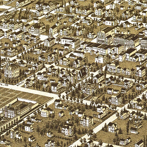 Vintage Map of Waupun, Wisconsin 1885