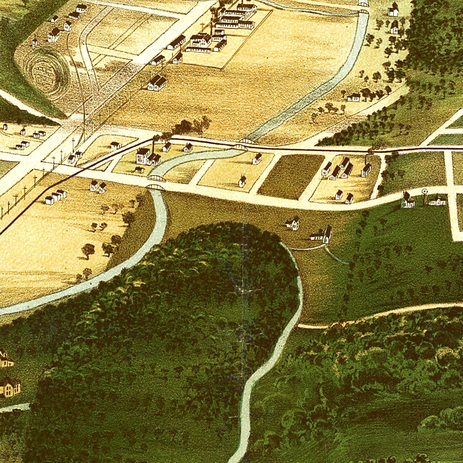 Vintage Map of Wauwatosa, Wisconsin 1892