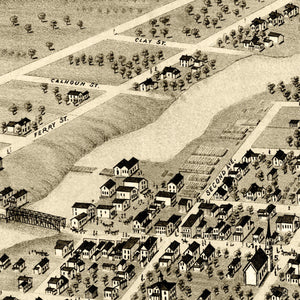 Vintage Map of Anoka, Minnesota 1869