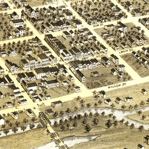 Vintage Map of Faribault, Minnesota 1869