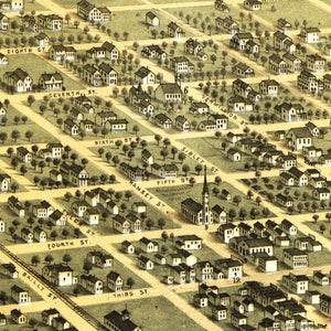 Vintage Map of Hastings, Minnesota 1867