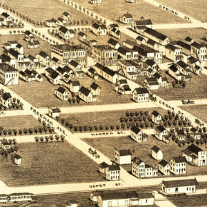 Vintage Map of Luverne, Minnesota 1883