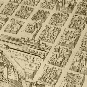 Vintage Map of Minneapolis, Minnesota 1891