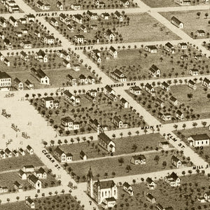 Vintage Map of Owatonna, Minnesota 1870