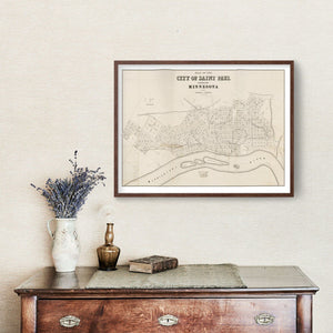Vintage Map of St. Paul, Minnesota 1860