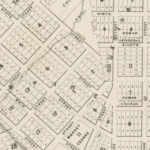Vintage Map of St. Paul, Minnesota 1860