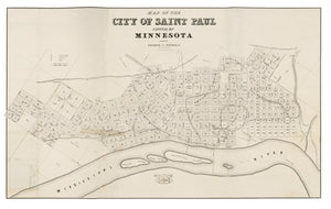 Vintage Map of St. Paul, Minnesota 1860