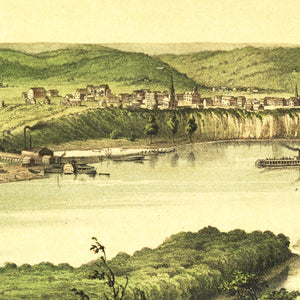 Vintage Map of St. Paul, Minnesota 1853