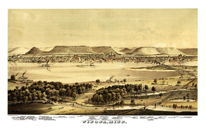 Vintage Map of Winona, Minnesota 1874