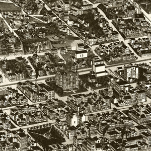 Vintage Map of Davenport, Iowa 1888