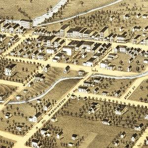 Vintage Map of Decorah, Iowa 1870