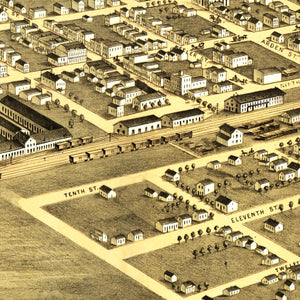 Vintage Map of Montana, Iowa 1868