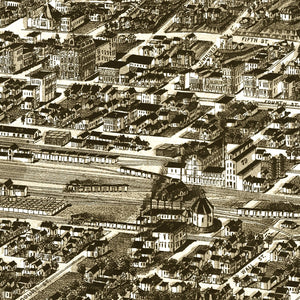 Vintage Map of Sioux City, Iowa 1888
