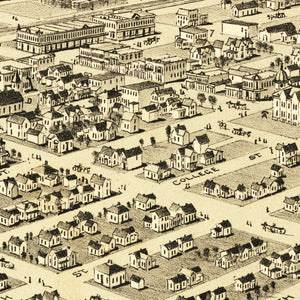 Vintage Map of Aurora, Missouri 1891