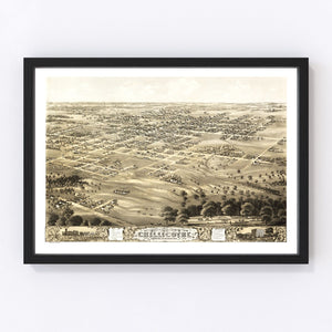 Vintage Map of Chillicothe, Missouri 1869