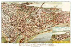 Vintage Map of Kansas City, Missouri 1895