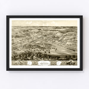 Vintage Map of Mexico, Missouri 1869