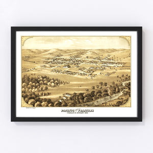 Vintage Map of Pacific, Missouri 1869