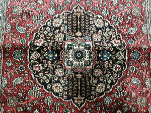 3' X 5' Vintage Fine Handmade India Oriental Kashmir Silk Rug 400 KPSI Wow