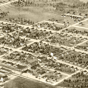 Vintage Map of Warrensburg, Missouri 1869