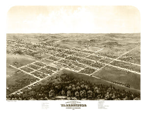 Vintage Map of Warrensburg, Missouri 1869