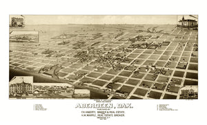 Vintage Map of Aberdeen, South Dakota 1883