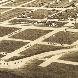Vintage Map of Frederick, South Dakota 1883