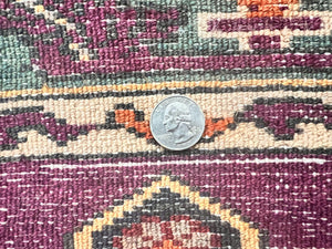 Persian Tribal Rug 5x6, Persian Nahavand Rug, Purple, Geometric Vintage Wool Handmade Carpet