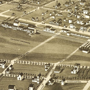 Vintage Map of Watertown, South Dakota 1883